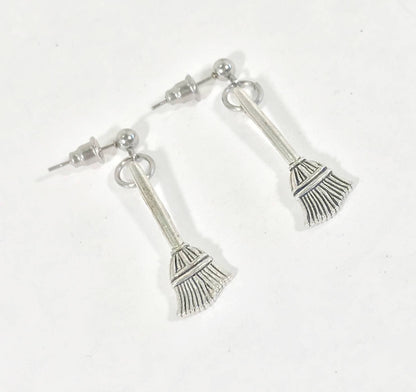Witchy Earrings, Witch Broom Earrings, Halloween Costume Jewelry, Halloween Jewelry, Witch Earrings, Halloween Earrings, Halloween Gifts