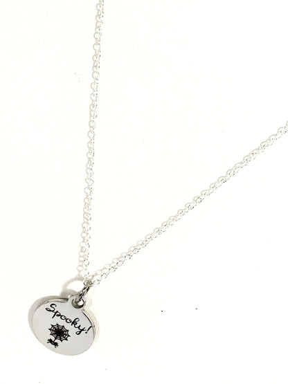 Spooky Necklace, Spider Web Necklace, Halloween Jewelry, Fun Spooky Jewelry, Halloween Gifts, Spider Gift, Halloween Jewelry, Spider Web