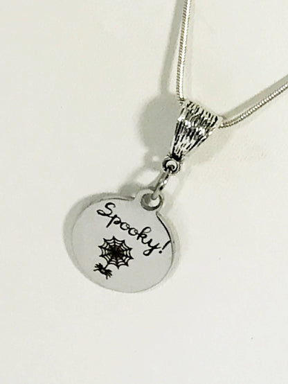 Spooky Spider Web Necklace, Spider Web, Halloween Jewelry, Fun Spooky Jewelry, Halloween Gifts, Spider Gift, Halloween Jewelry, Spider Web