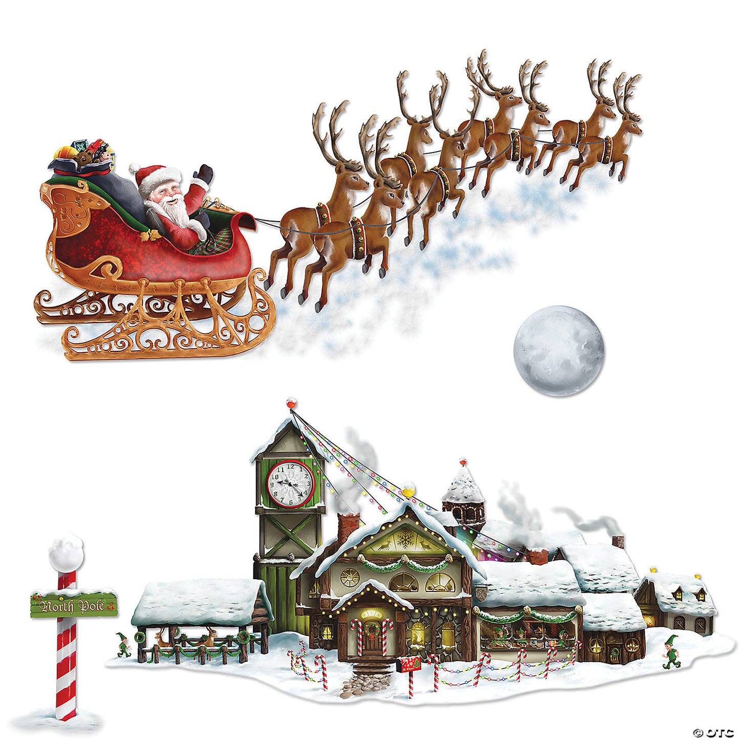 INSTA-THEME SANTA SLEIGH WORKSHOP PROPS