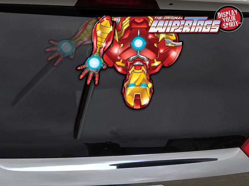 IronMan Waving WiperTag mounted upside down on top wiper, product photo 3 of 5
