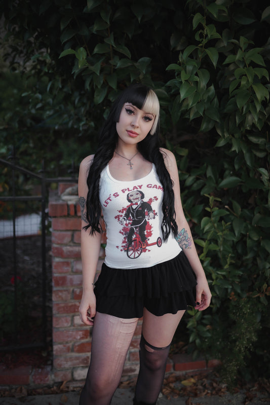 Let's Play Games Ribbed Tank Top