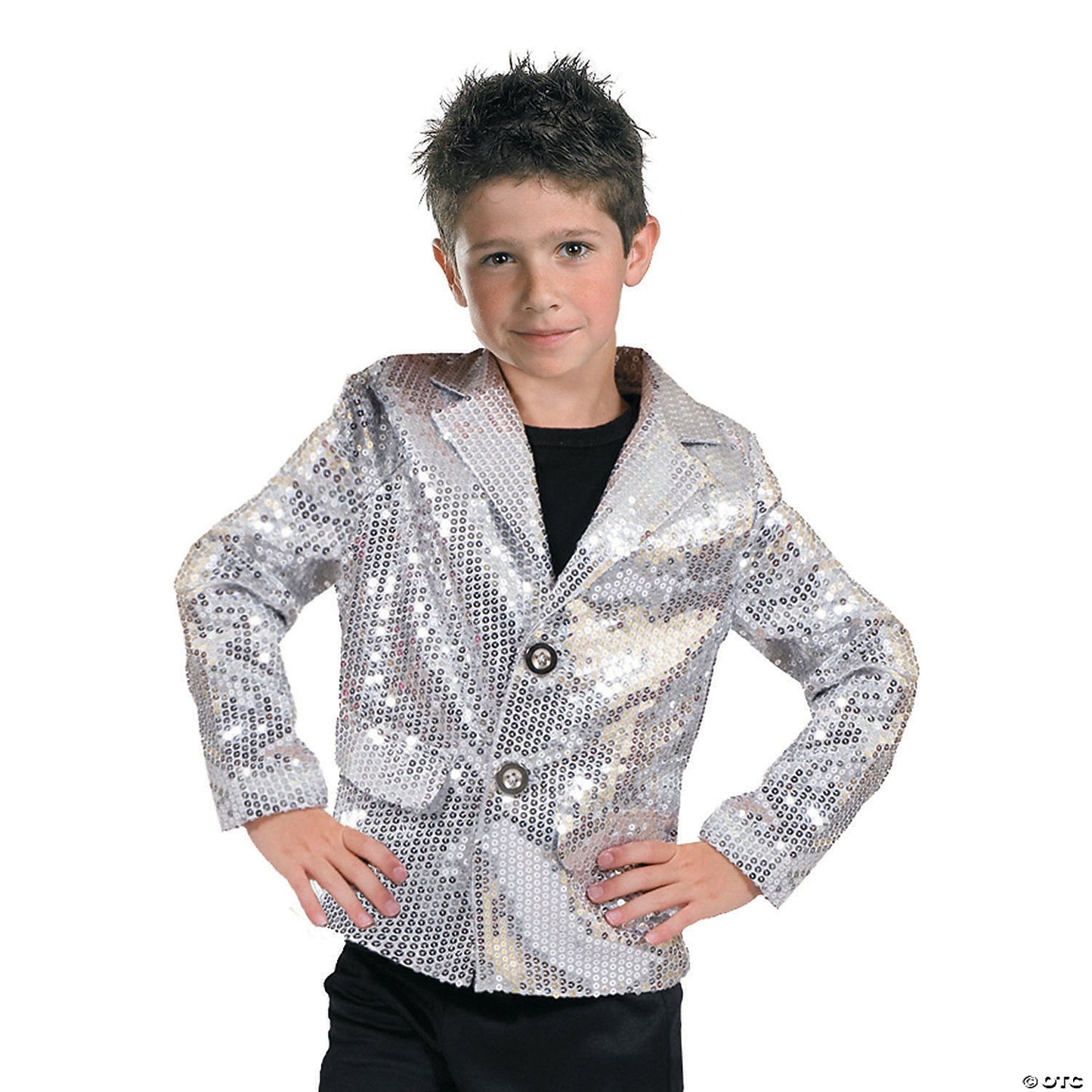 DISCO JACKET SILVER CHILD MED