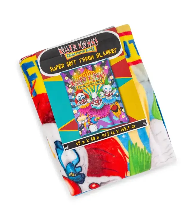 Killer Klowns from Outer Space Characters 45 X 60 Inch Raschel Throw Blanket