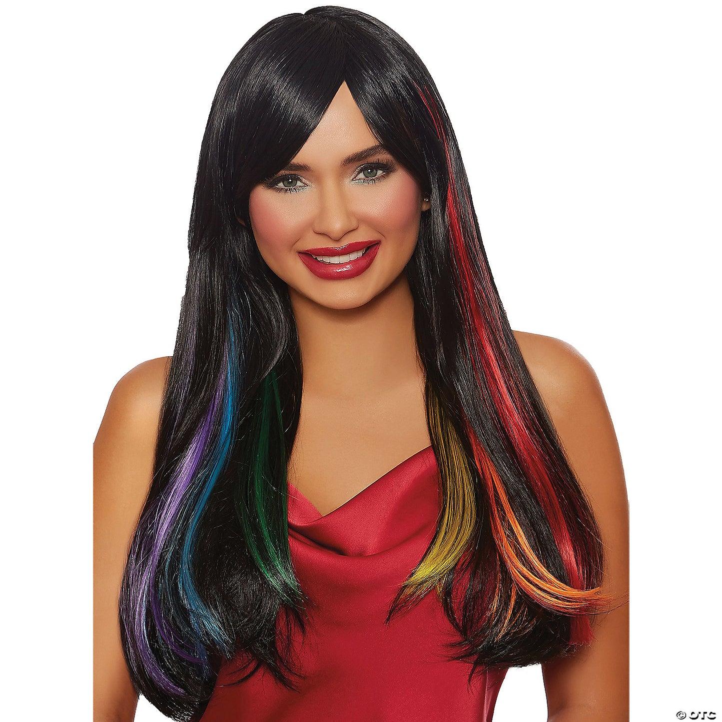 LONG STRAIGHT HIDDEN RAINBOW WIG