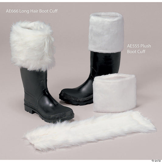 SANTA BOOT CUFF PAIR LONG HAIR