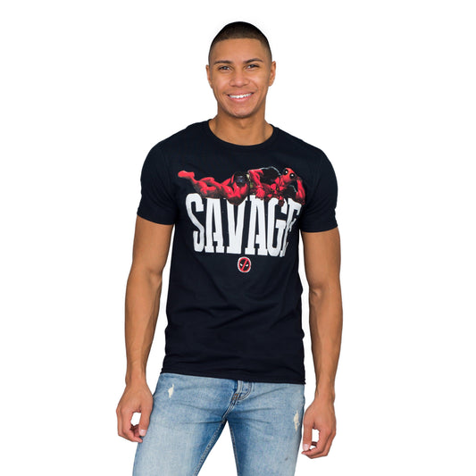 Marvel Comics Deadpool Savage Black T-Shirt