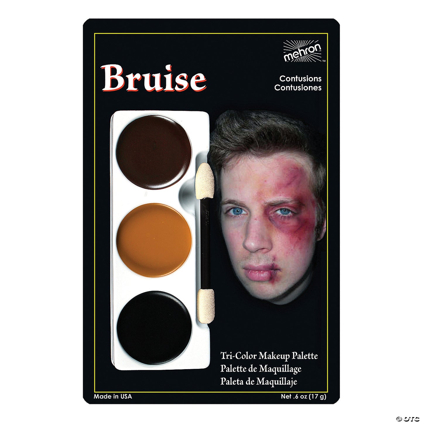 MEHRON BRUISE TRI-COLOR MAKEUP PALETTE