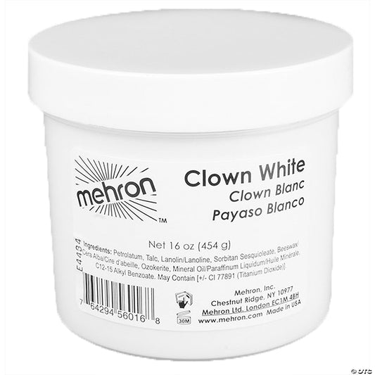 MEHRON CLOWN WHITE, 16 OZ
