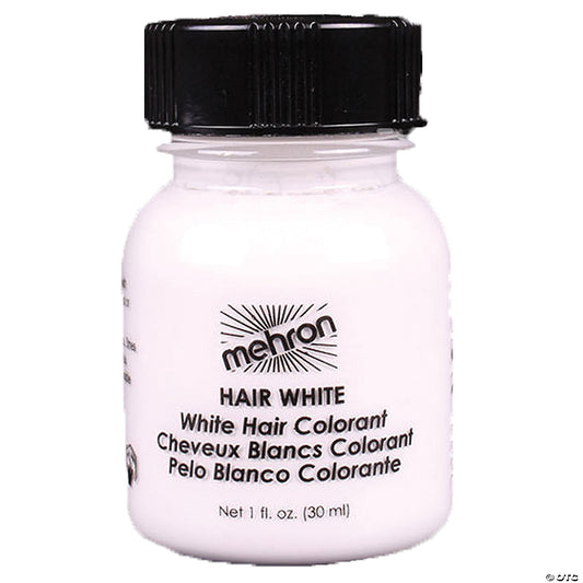 MEHRON HAIR WHITE: 1 OZ.