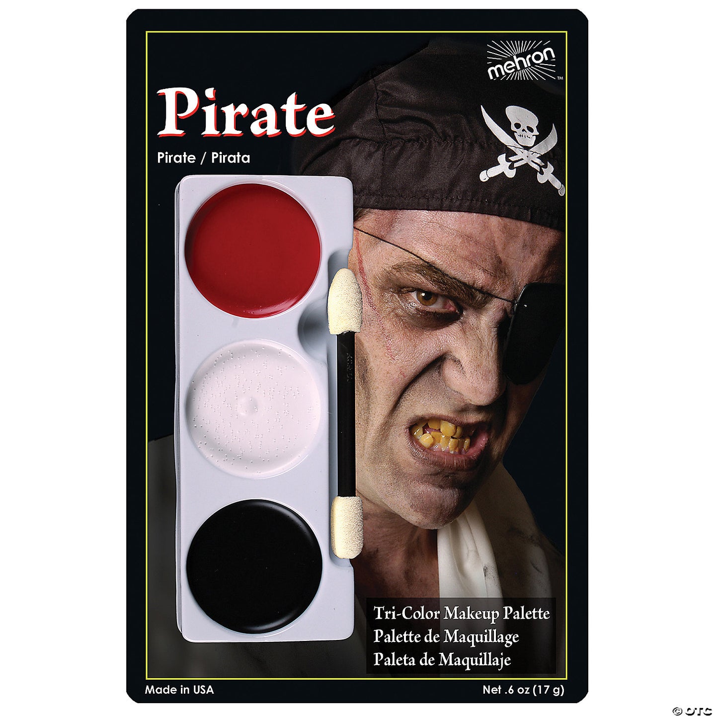 MEHRON PIRATE TRI-COLOR MAKEUP PALETTE