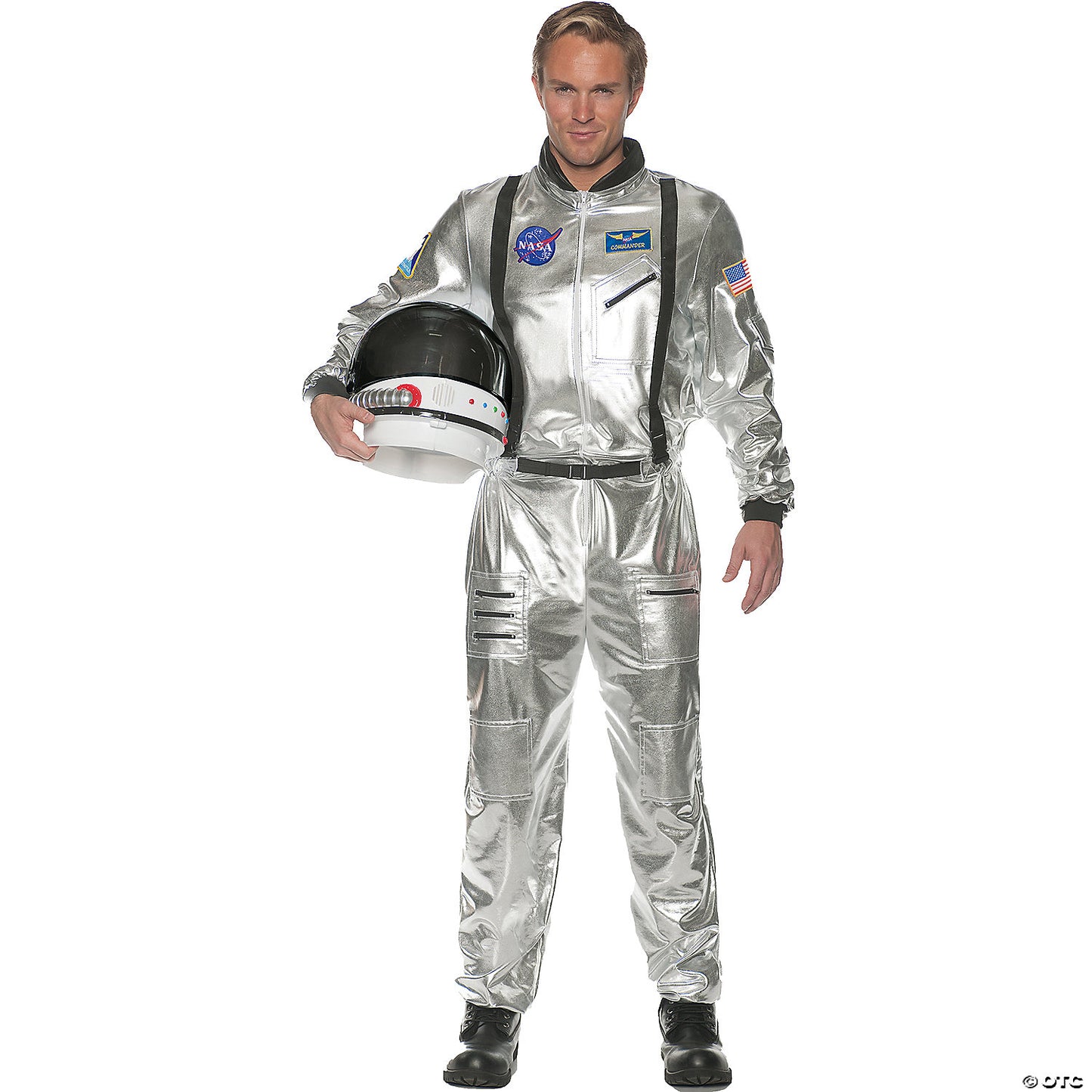 MEN'S SILVER ASTRONAUT COSTUME-2XL