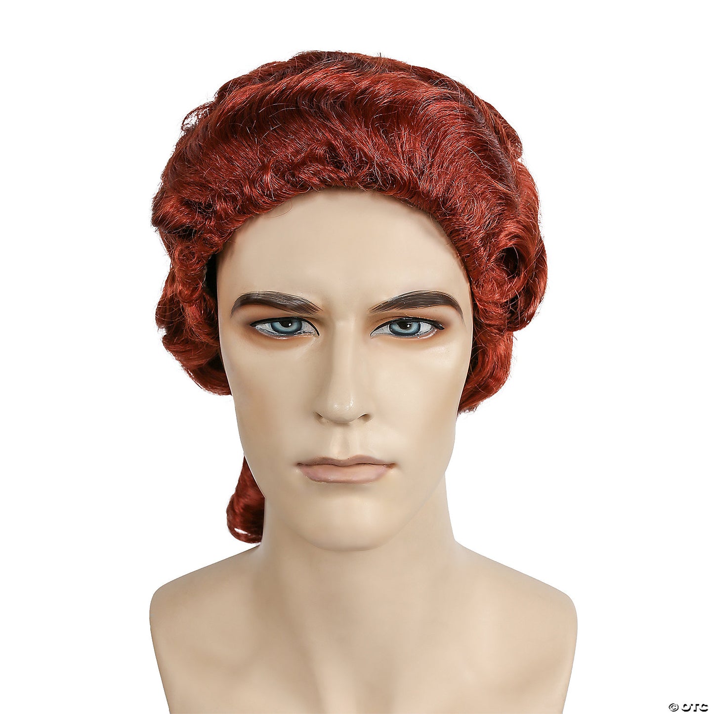 COLONIAL MAN WIG BRIGHT FLAME RED 130