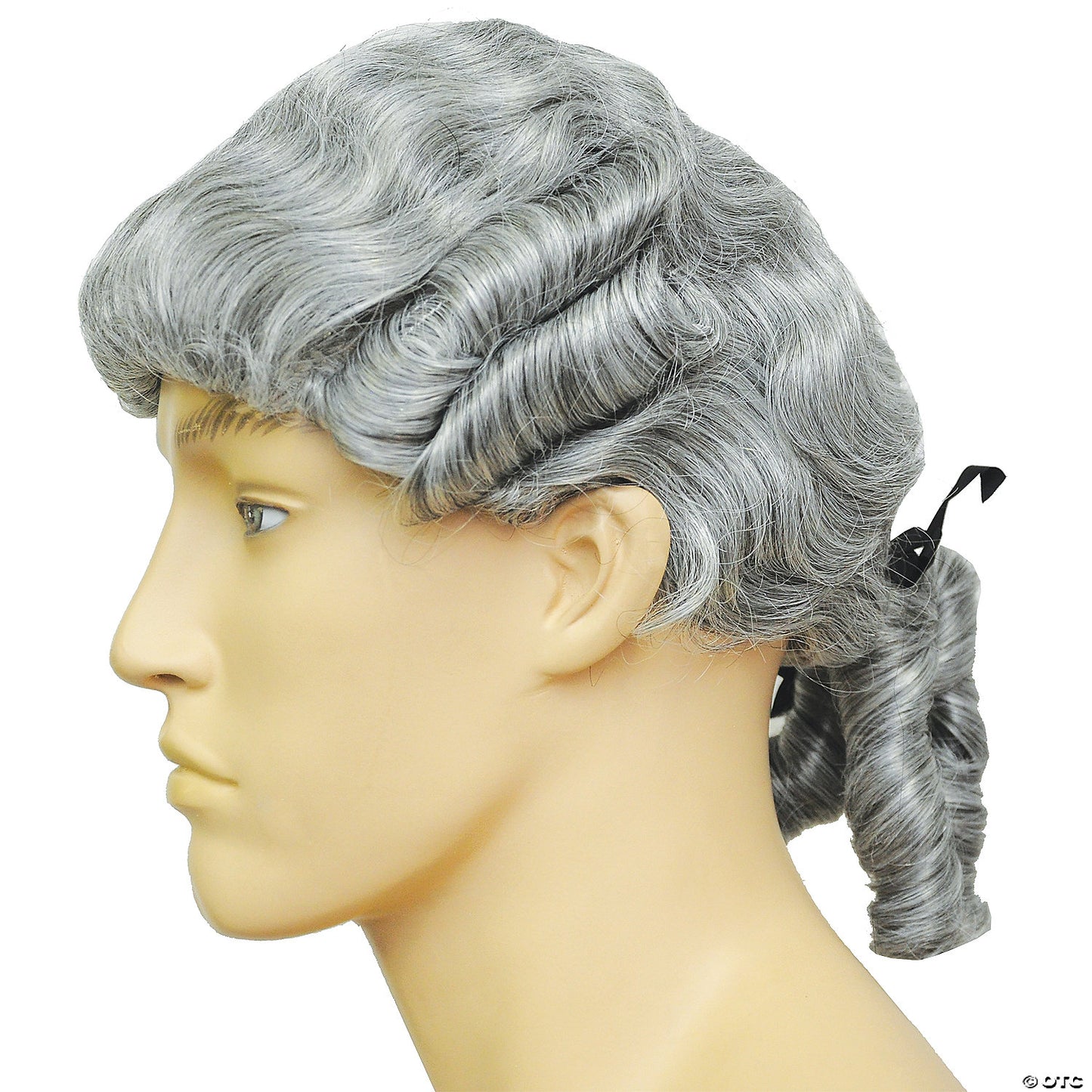 COLONIAL MAN WIG DK BROWN GRAY 51