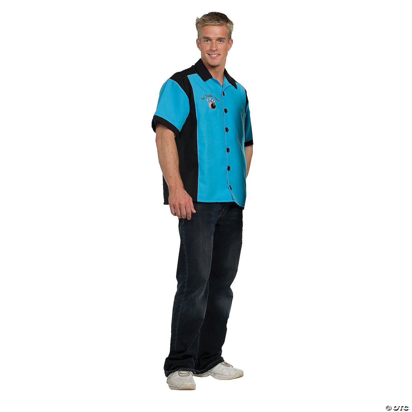MEN'S BOWLING SHIRT-TURQ XL