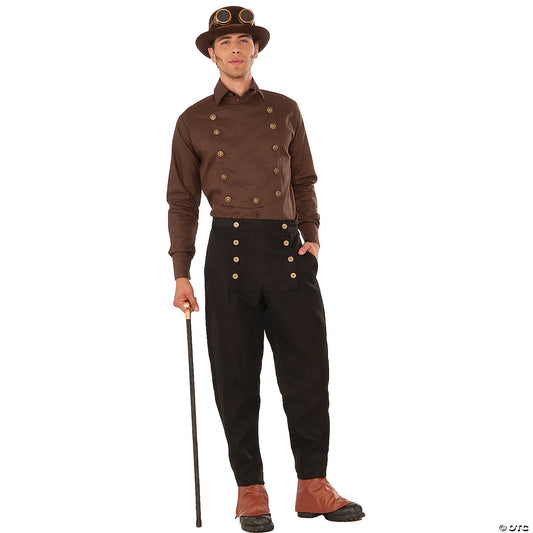 MEN'S BROWN STEAMPUNK SHIRT