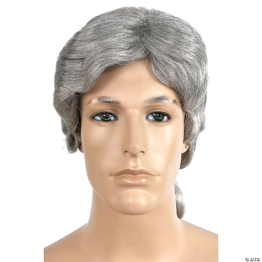 MEN'S PONYTAIL WIG DK BROWN GRAY 51