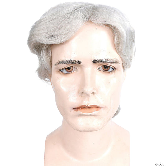 MEN'S PONYTAIL WIG WHITE 60