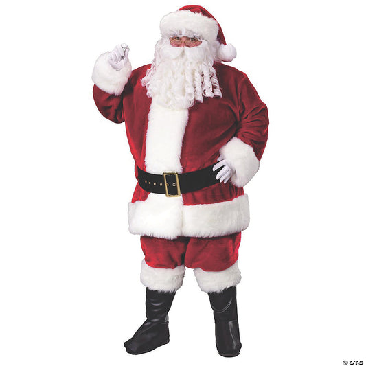 SANTA SUIT PREM PLSH CRIMSN