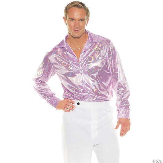 MN DISCO SHIRT-PURPLE CIRCLES XXLG