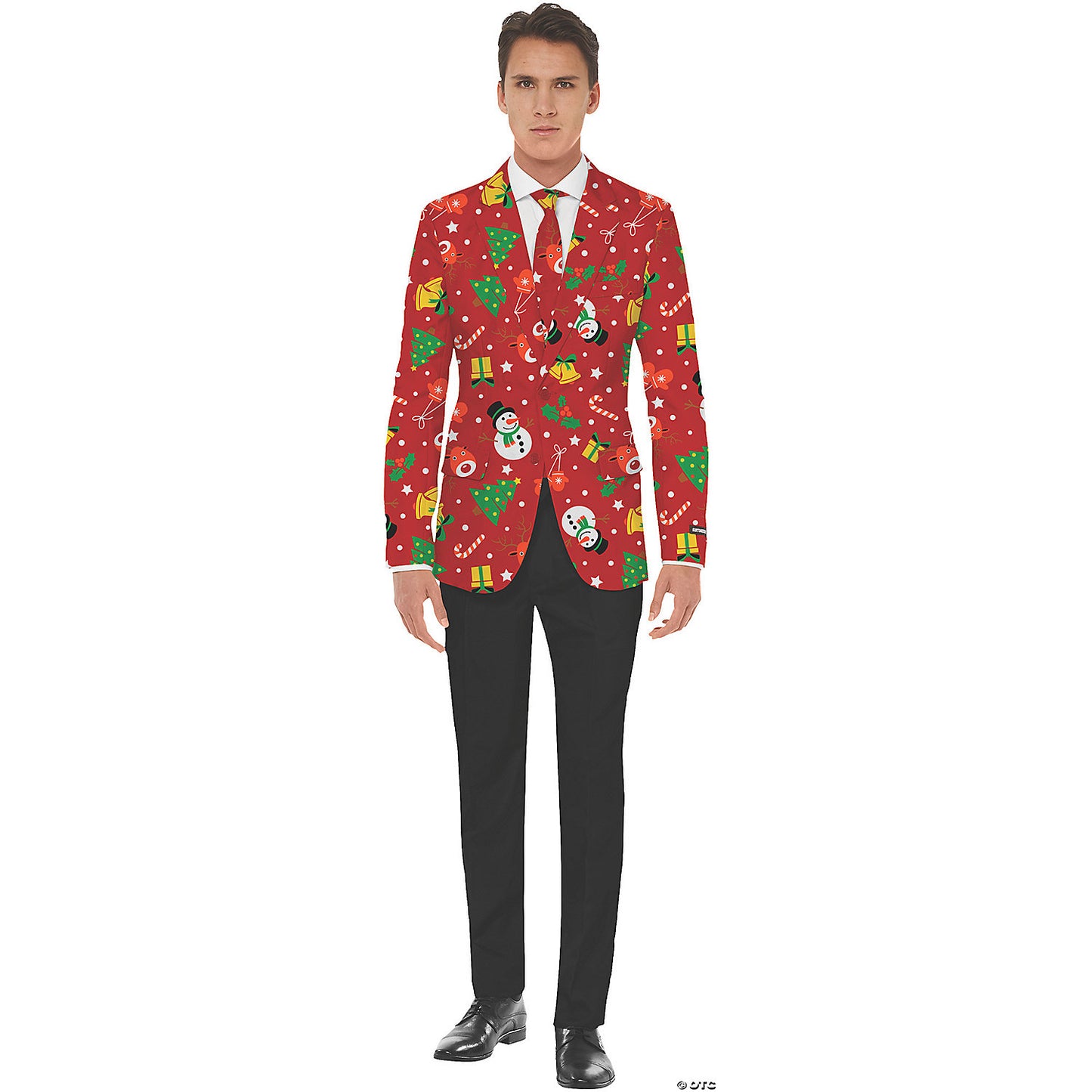 ADULT CHRISTMAS RED ICON JACKET/ TIE LG