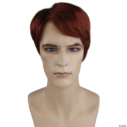 MENS SIDE PART WIG BRIGHT RED 130