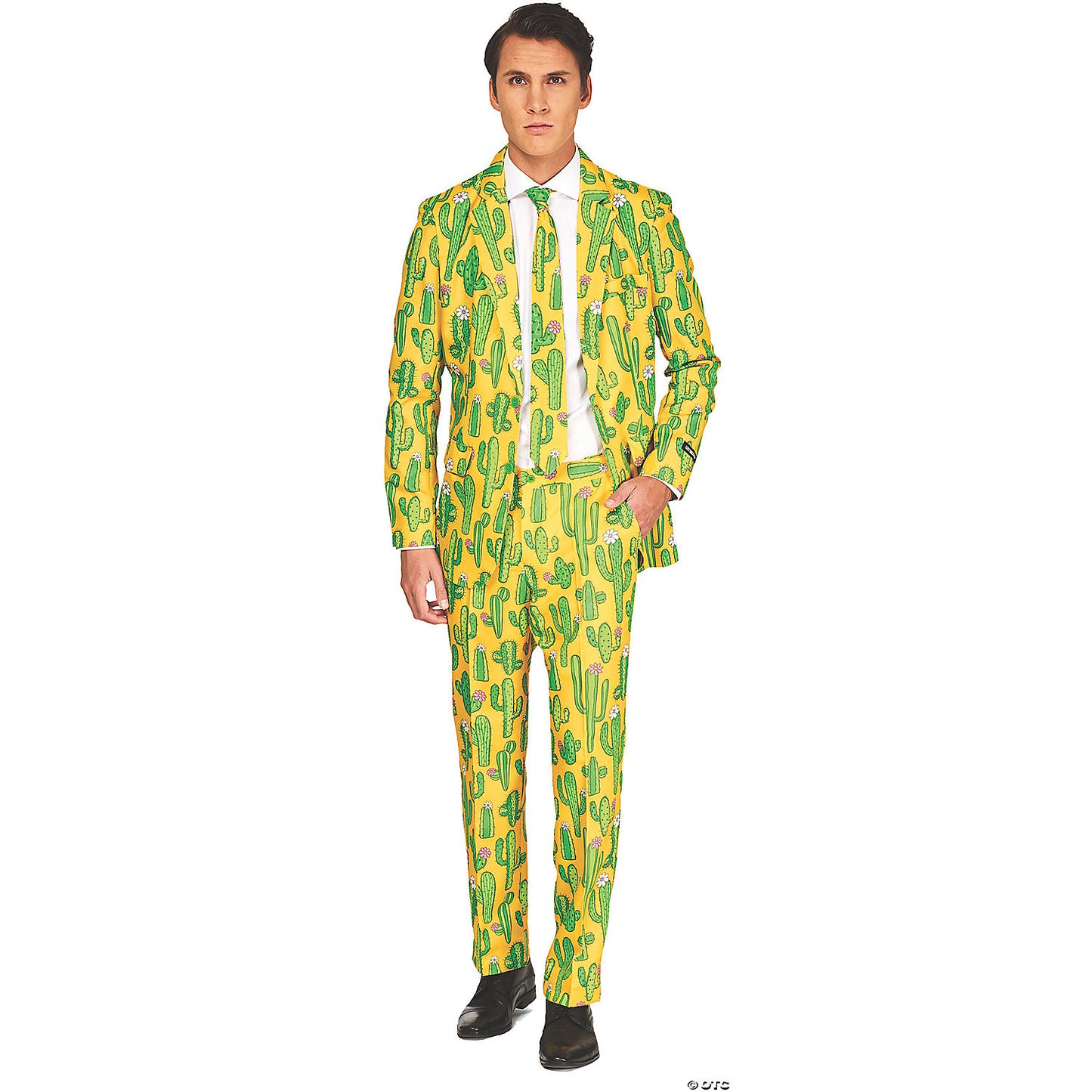 ADULT SUNNY YELLOW CACTUS SUIT LG