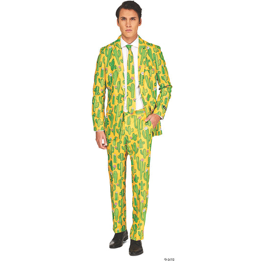 ADULT SUNNY YELLOW CACTUS SUIT LG