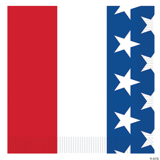 PATRIOTIC BEVERAGE NAPKINS