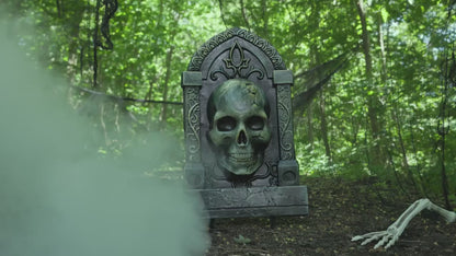 21 INCH TOMBSTONE W SKULL