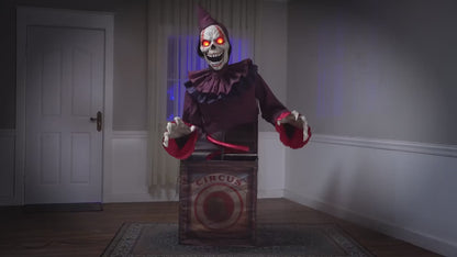 5 Ft. Skeleton Clown Mechanical Jack-in-the-Box