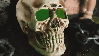 10 3/4" x 12 1/2" Giant Light-Up Skull