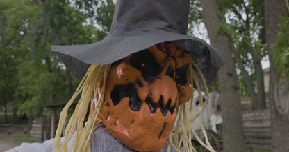 5 Ft. 8" Animated Head Turning Pumpkin Scarecrow