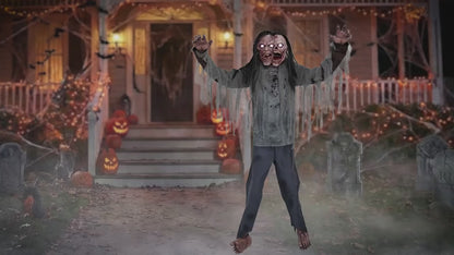 6 Ft. Animated Light-Up Jack & Jill Zombie Halloween Decoration