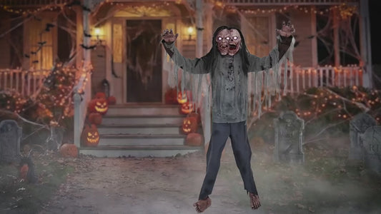6 Ft. Animated Light-Up Jack & Jill Zombie Halloween Decoration
