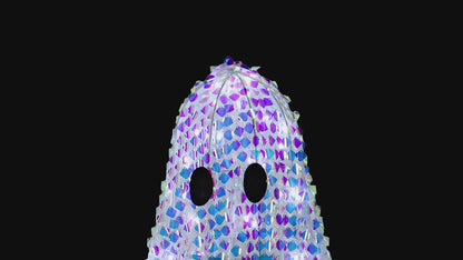 32 1/4" Short Disco Mosaic Ghost Halloween Decoration