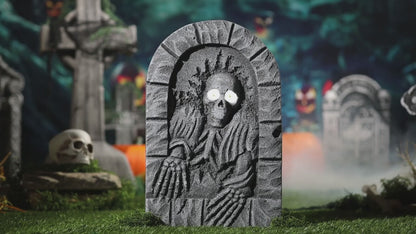 TOMBSTONE WITH MOVING EYES