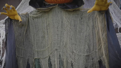 7 FT HANGING BIG PUMPKINW/LIGHT