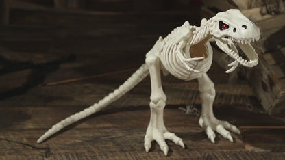 15 1/2" Animated Light-Up Tyrannosaurus Rex Skeleton