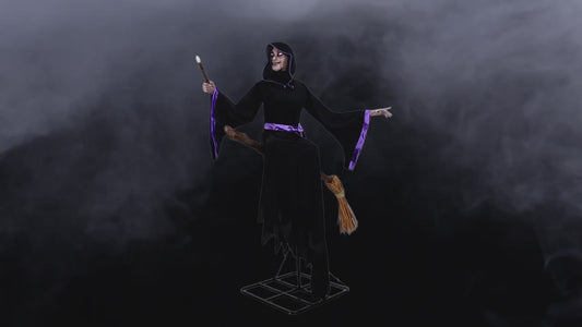 8FT Animated Hovering Witch