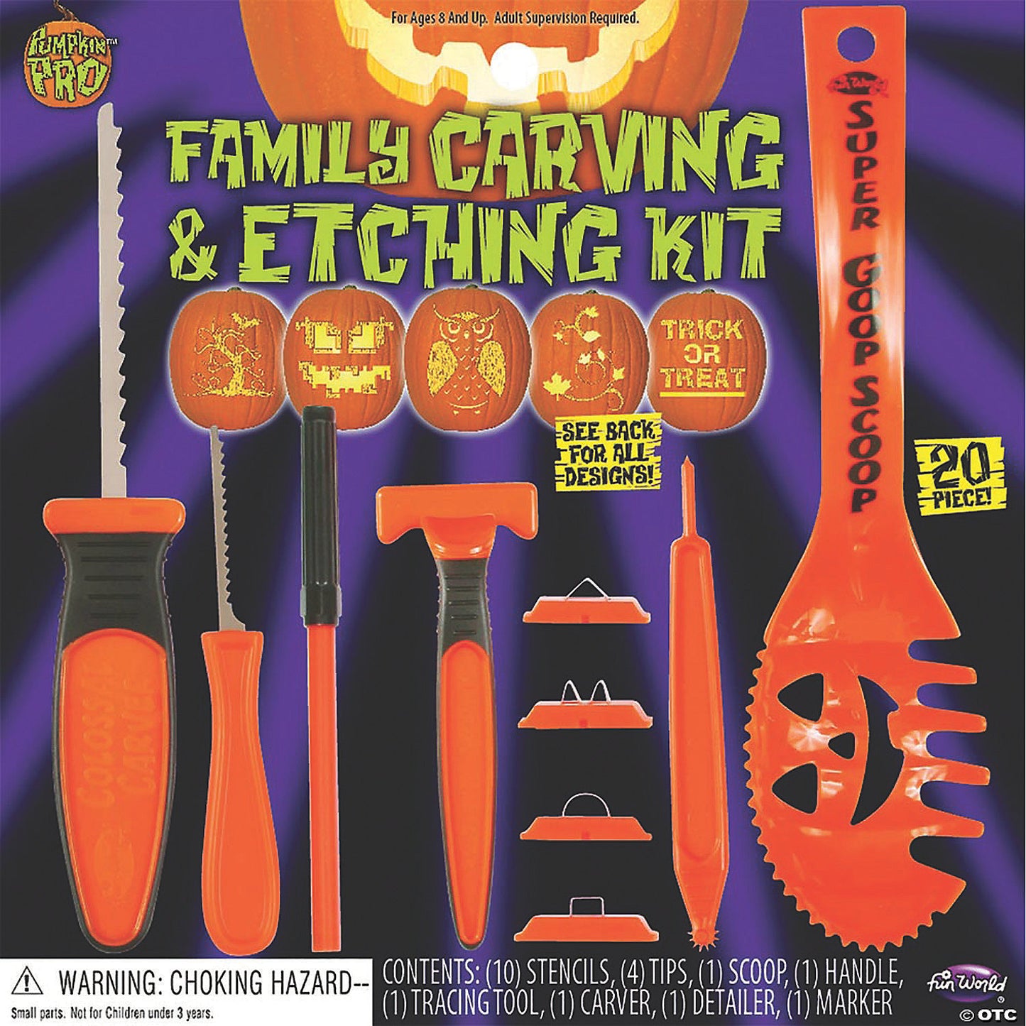 PUMPKIN 20 PC CARV & ETCH KIT