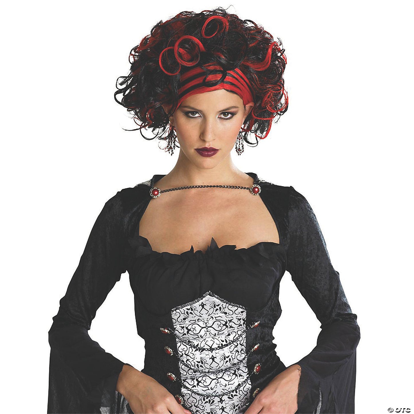 WICKED WIDOW WIG BLACK/RED