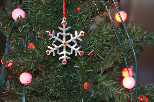 Vibhsa Snowflake Christmas Tree Ornament Decorations Set of 4