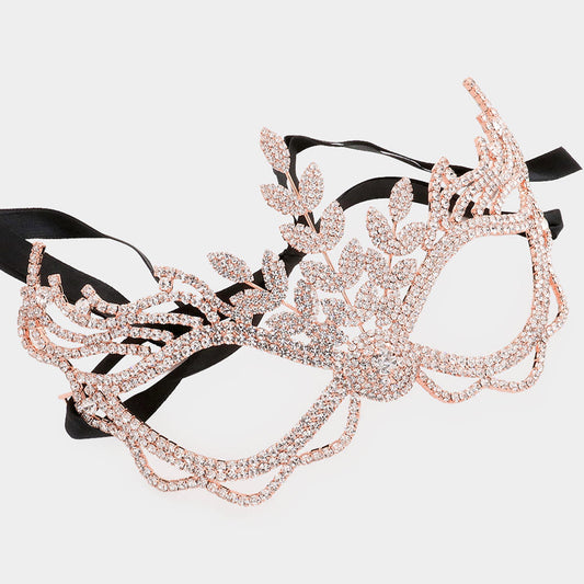 Rhinestone Pave Masquerade Mask