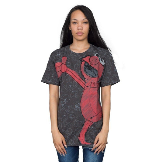 Sesame Street Elmo Sketch All Over T-shirt