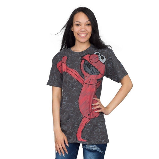 Sesame Street Elmo Sketch All Over T-shirt