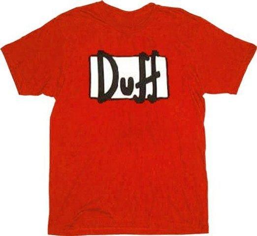 Simpsons Duff Beer Replica Adult Unisex Halloween Cosplay Costume Red T-shirt