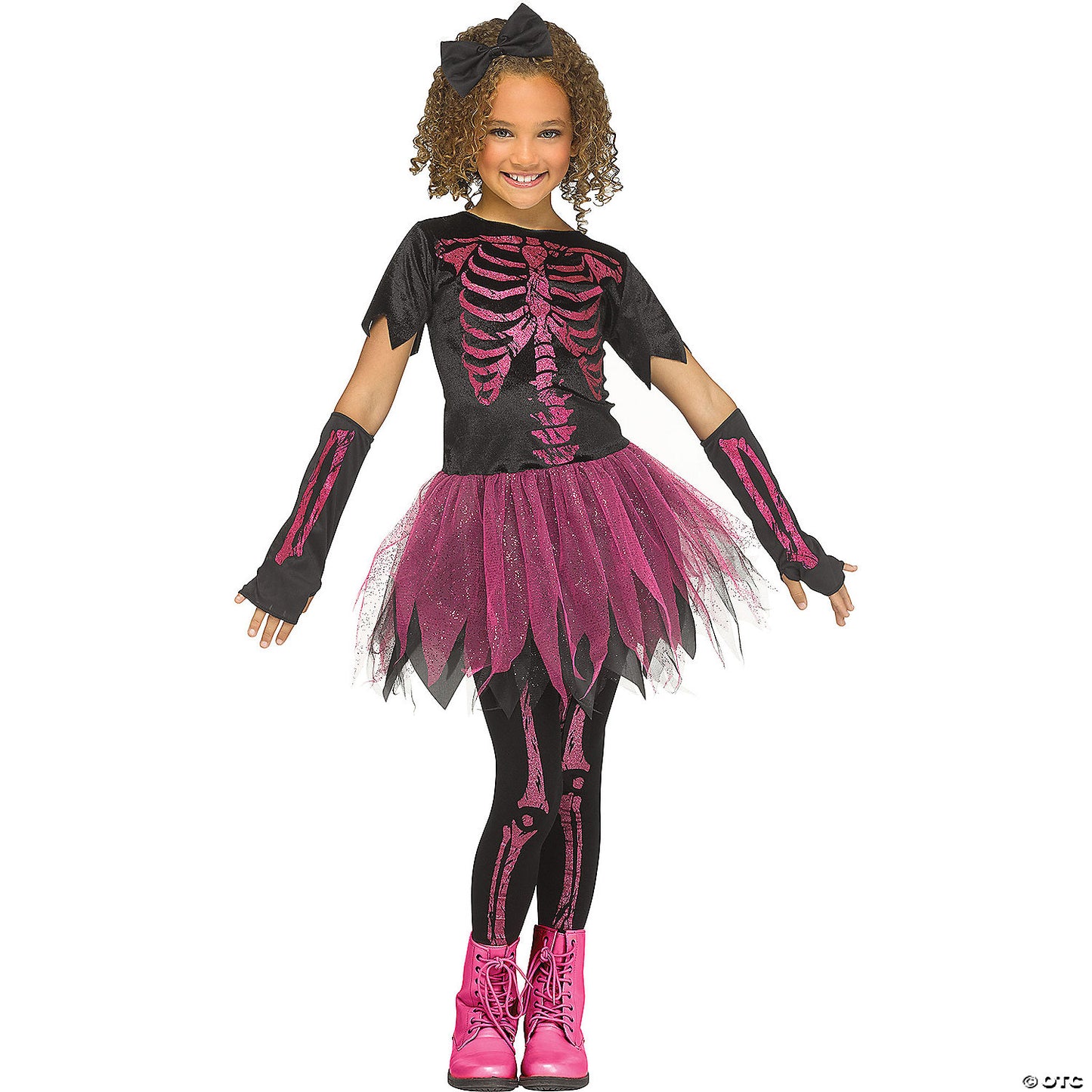 CHILD SKELE-GIRL PINK MD