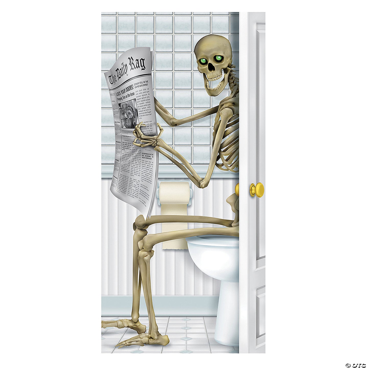SKELETON BATHROOM DOOR COVER