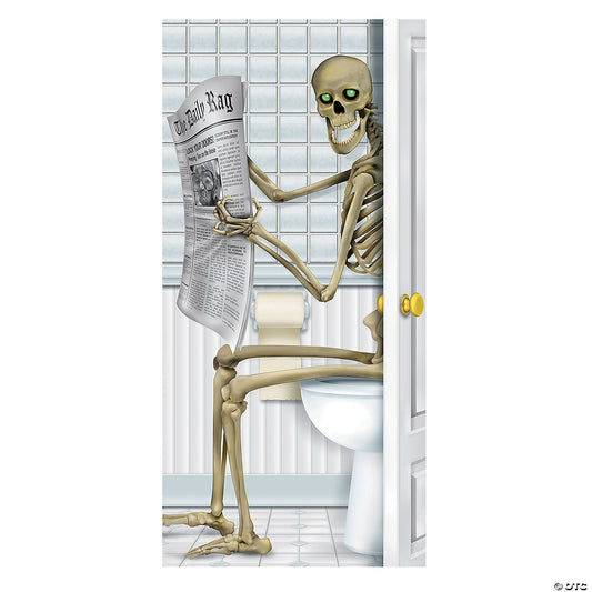 SKELETON BATHROOM DOOR COVER